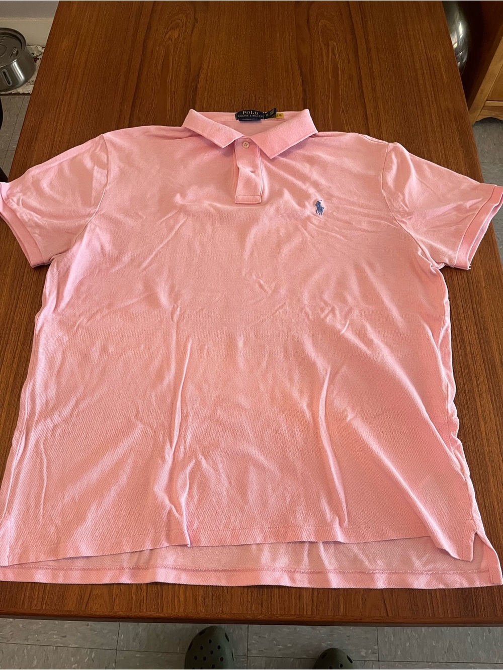 Ralph Lauren Light Pink Polo Shirt with Embroidered Pony